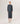 Milano long dress in merino wool - Lead Gray