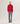 Asymmetrical turtleneck sweater in merino wool - Red