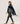 Fringed cashmere stole - Navy Blue