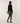 Pull col rond dentelle en laine - Noir
