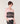 Pull col V rayé en laine mérinos - Rose Perle
