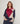 Colorblock polo neck sweater - Grenat