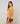 Pull long col montant manches courtes chiné - Jaune