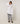 White oversized 3/4-sleeve shirt