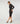 Two-material dress in wool