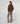 Pull col tunisien en cachemire - Kaki