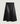 Long flared leather skirt - Black