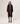 Manteau long fausse fourrure - Marron Fonce